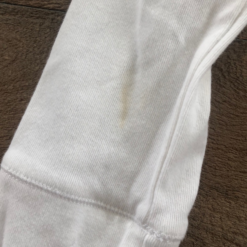 White deep V Henley - Picture 5 of 7